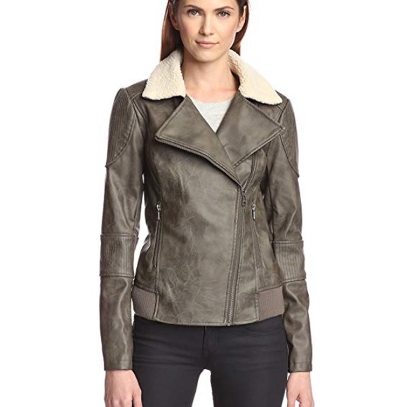sam edelman // faux leather sherpa moto jacket - Picture 1 of 3